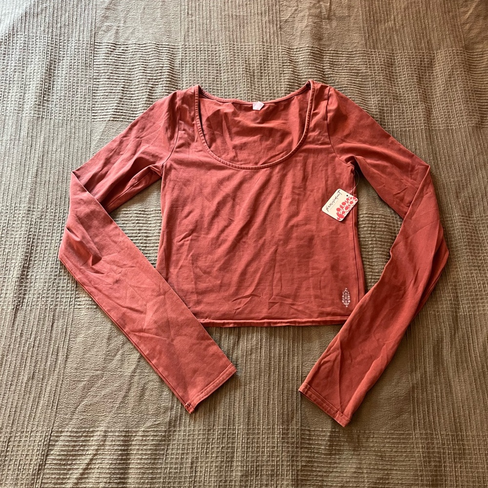 FP Movement by Free People Long Sleeve Top in Rust